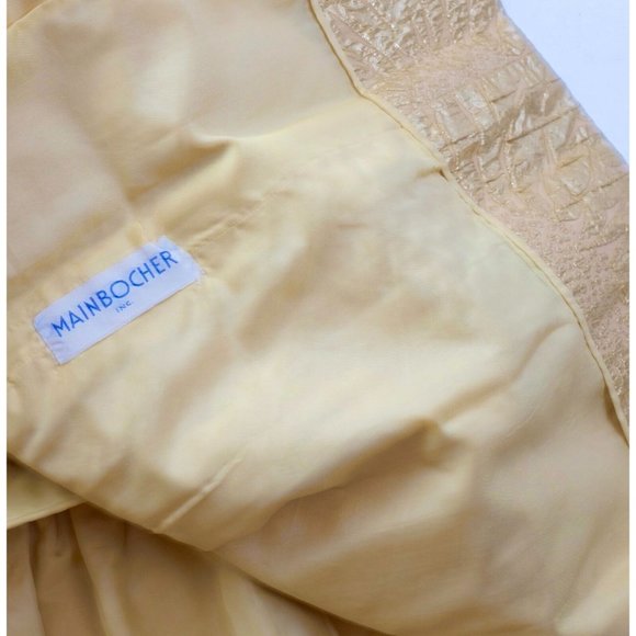 Mainbocher dress sz Small gold brocade excellent condition haute couture - Picture 3 of 9